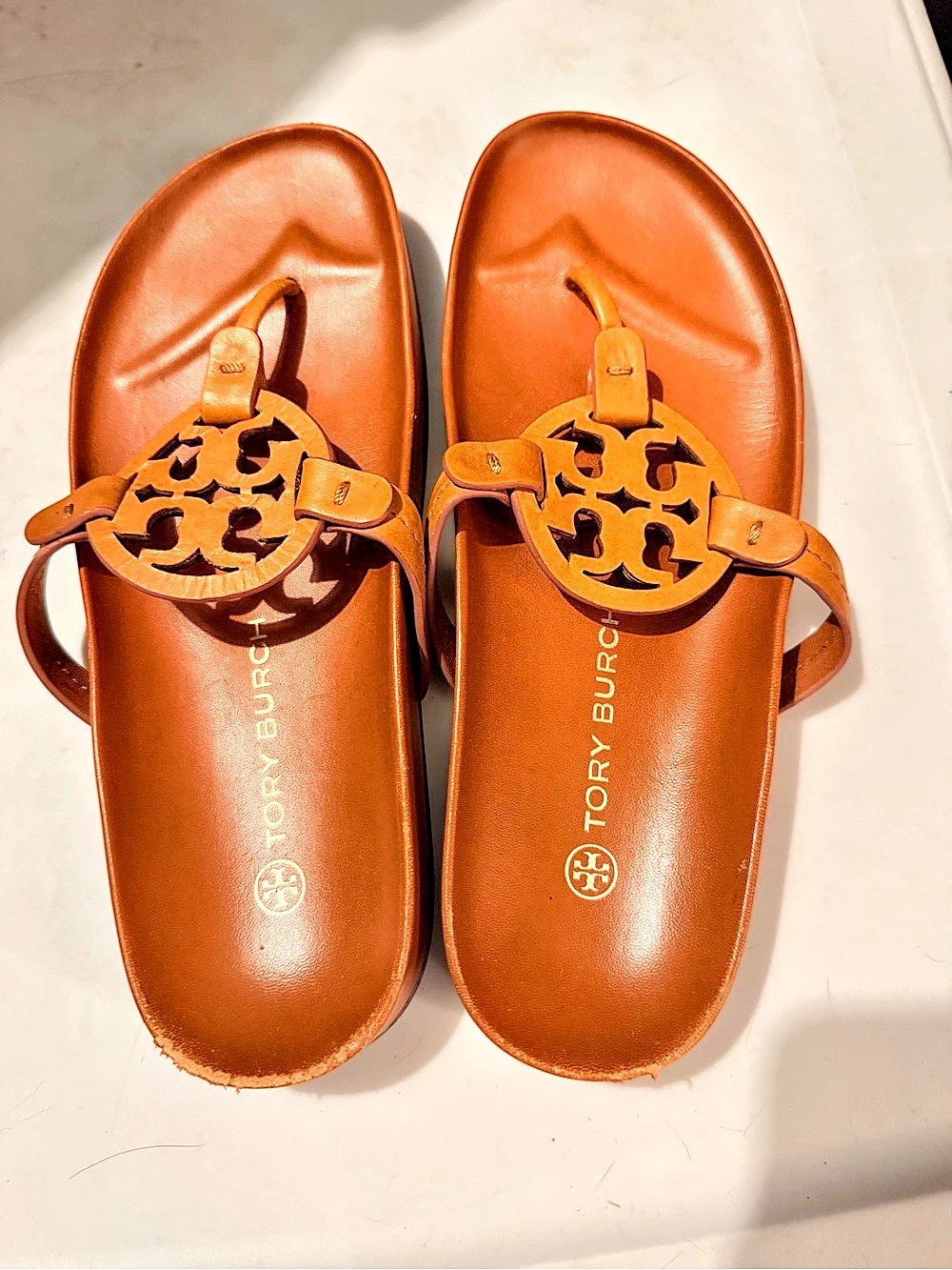 Tory Burch Miller Cloud Sandals Brown US 8.5